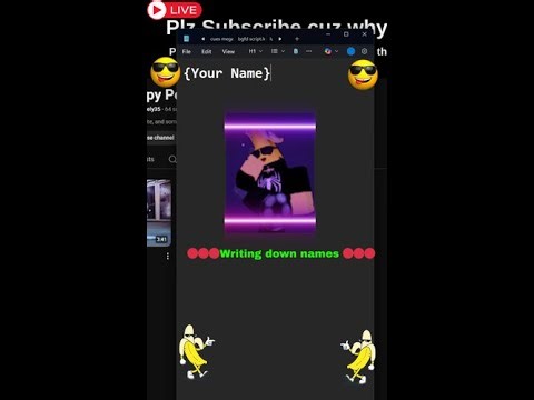 🔴 Writing YOUR Usernames on Notepad LIVE! Drop It in Chat 📝🔴 #3