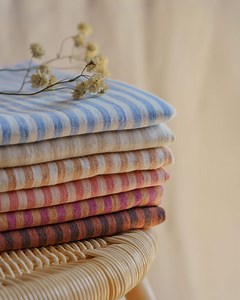 Striped Muslin Fabric - Soft and Beautiful Double Gauze Material – Reversible Double Sided Fabric, Pastel Colors, Fabric by the Yard - Etsy