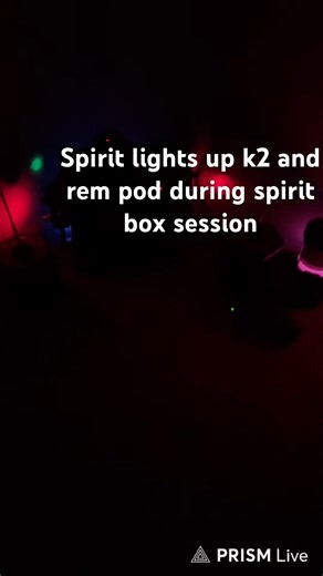 Spirit lights up k2 meter and rem pod during spirit box session #ghost #paranormal #creepy