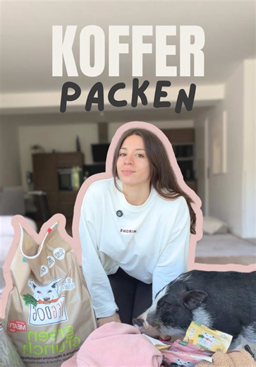 Bin einfach 3fach Mama 😅 Anzeige | @vegdog_food 🫶🏼 Natürlich darf das Futter & die Snacks von VEGDOG nicht fehlen! 😍 Mit unserem Code FLUMMI spart ihr 10% auf das ganze Sortiment bei VEGDOG! 🤍 Schaut doch mal vorbei 👋🏼 #minischwein #amstaff #urlaub #kofferpacken #minipig