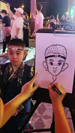 Incredible Live Caricature Drawing of a Young Boy | Cartoon Portrait Art Transformation |#pencildraw