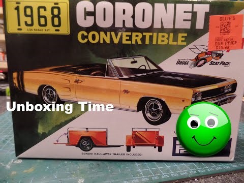 1968 Coronet MPC 1:25 Scale Model Car Kit Unboxing #ollies