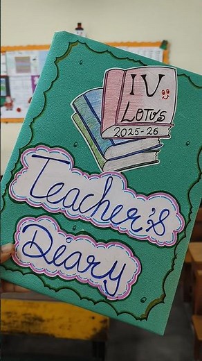 teacher's diary cover page decoration ideas💗#viral #trending #attendance #decoration #teachersdiary