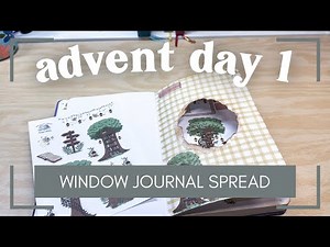 Window Creative Journal Spread: Amy Plans Things Advent Day 1