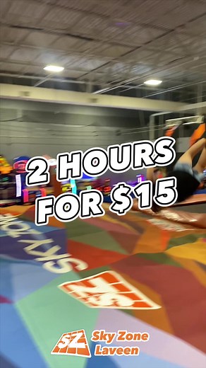 Making plans this weekend….? But want somewhere to beat the heat?! ☀️ Come to Sky Zone! 😎 For a LIMITED TIME ONLY, get 2 hours for just $15. Use code SUMMER15 when booking. Only valid online!