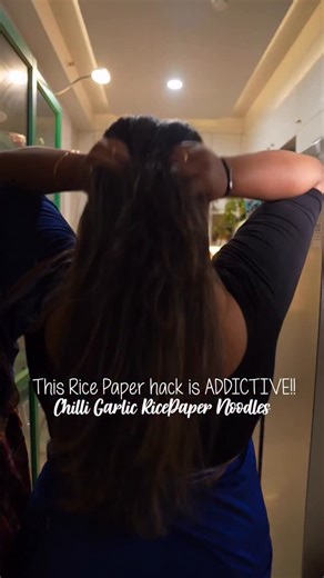 Nayanaa Pillai on Instagram: "Viral chilli garlic rice paper noodles made with spring onion, garlic and spicy chilli oil. A quick 8-minute Asian-style noodle hack that’s glossy, fiery and perfect for easy dinner, midnight cravings or quick meals. #ricepaper #chilligarlicnoodles #viralfood #easyasianfood #spicyfoodlovers (chilli garlic rice paper noodles, viral rice paper noodles, spring onion garlic noodles, spicy Asian noodles recipe, easy noodle hack)"