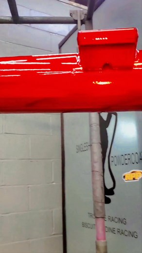 Chroma chrome base and Deep candy red... all vacuumed and cleaned off with the Scott Coatings By Coates tools! 🥵😍🥰🔥🔥 #virals #singleshotpowdercoating #bradhacker #columbiacoatings #whenhustlerstalk #powdercoat #custompowdercoating #powdercoated Scott Coates | Brad Hacker