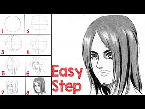 How To Draw Eren Jaeger Step by Step - Attack on Titan