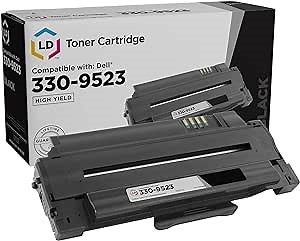 LD Products Compatible Toner Cartridge Replacement for Dell 330-9523 7H53W High Yield (Black) Compatible with Dell Laser 1130 1130n 1133 Multi-Function 1135n