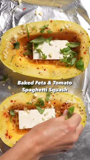 58K views · 459 reactions | This easy baked spaghetti squash recipe is a showstopper on any table. Baking the feta and tomatoes in the squash half results in a lovely sauce when everything is mixed together. Get the recipe: bit.ly/4fAnN3l | EatingWell | Facebook