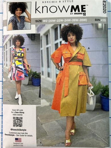 Mccall's 2020 Women's Sewing Pattern Wrap Dress Belt 20W - 28W UNCUT - Etsy UK