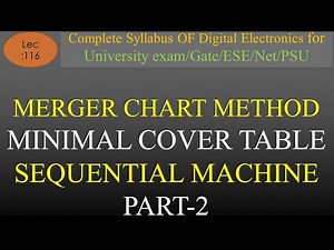 Lec-116 Minimal Cover Table for incompletely Specified Sequential Machine | DE or STLD | R K Classes