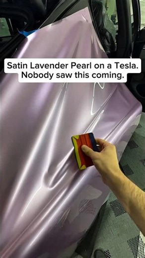 Tesla Full Wrap in Satin Lavender Pearl — Color Change That Works