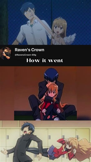 How it started Vs How it went | #toradora #animeshorts #animeedits #youtubeshorts #ytshorts #shorts