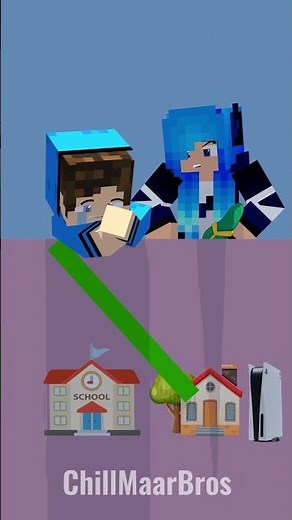 JJ School vs Home 🤣😭 - MAIZEN Minecraft Animation #shorts