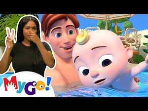 Swimming Song + More | MyGo! Sign Language For Kids | CoComelon - Nursery Rhymes | ASL