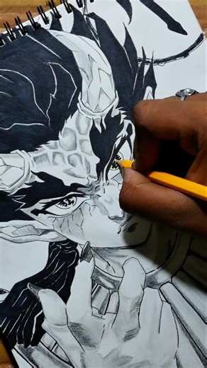 drawing hantengu 👹 | form demon slayer "demon drawing series part 4" #shorts #art #demonslayer