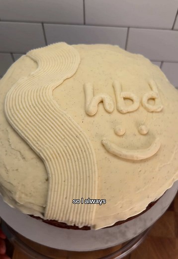Red Velvet Cake First Try: Smiley-Faced Birthday Treat