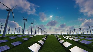 Clean renewable energy production field - Free Stock Video