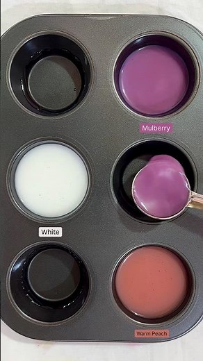 Guess the Color | White + mulberry + warm peach #colormixing #amazing