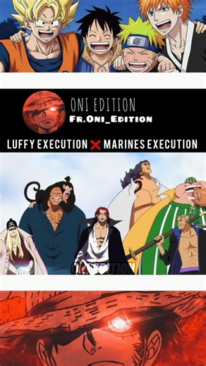 LUFFY EXECUTION ❌️ MARINES EXECUTION #anime #onepiece #luffy #marines