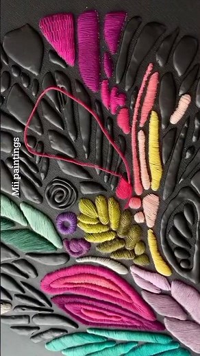 Amazing art 3d embroidery painting artist