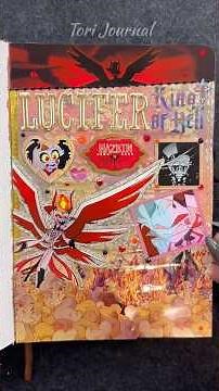 ASMR journal Lucifer Morningstar Hazbin Hotel🔥👑✨🪽❤️‍🔥💫|#asmr #art #journal #hazbinhotel #fypシ