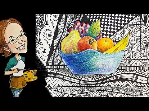 Emphasis in Art | Zentangle Still Life | Middle School Art Lessons