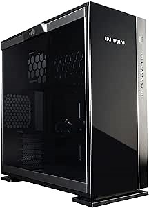 InWin 305 Black ATX Mid Tower Computer Case with Tempered Glass Black