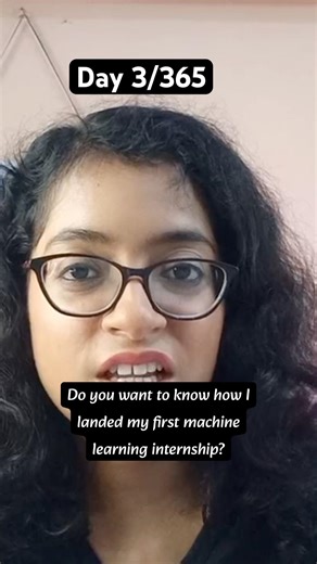 Day 3/365 on how to land a machine learning internship