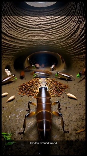 Mounted Camera on a Mole Cricket | Real Underground Colony POV#MoleCricket#InsectPOV #dungbeetle