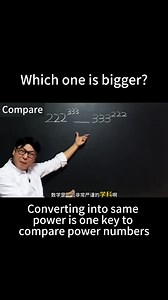 84K views · 1K reactions | Converting into same power is one key to compare power numbers #education #thinking #maths #math #mathematics #equation #calculation #compare | Test And Tutor | Facebook