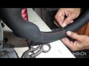 how to sew a sterring wheel baseball stiches