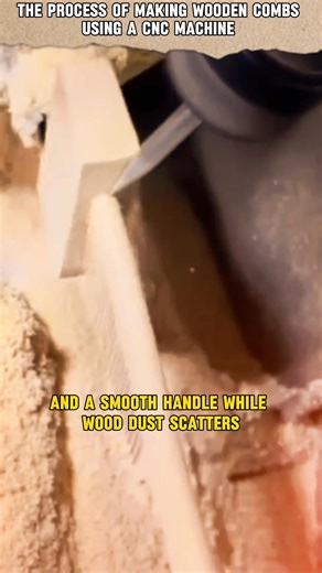 The process of making wooden combs using a CNC machine #wooden #combs #machine #tools #trending | M-Tube TV