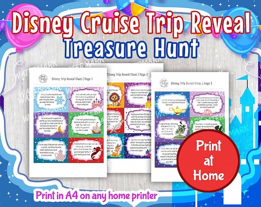 Disneycruise Reveal Scavenger Hunt Clues - Etsy