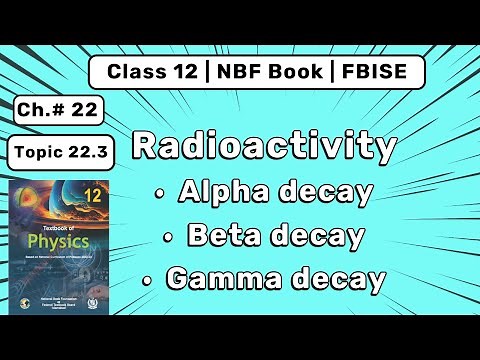 Radioactivity Class 12 Physics | Alpha Beta Gamma Decay | Chapter 22 Nuclear Physics FBISE