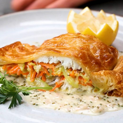 Wolfgang Puck's Sea Bass In Puff Pastry Recipe by Tasty