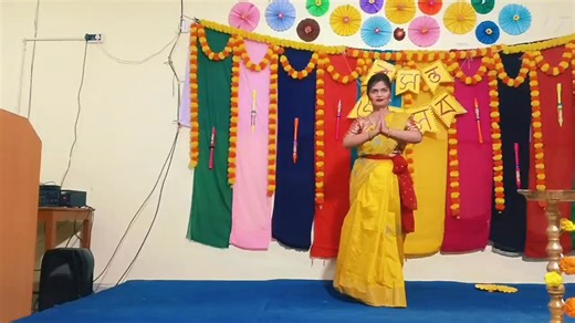 Rhythms of Rabindra Sangeet and colors of joy!❤️💛 | Tiyasa Paul