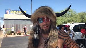22K views · 184 reactions | Jake Angeli (AKA QAnon Shaman) interviewed here by BrieAnna J. Frank of Arizona Central in May 2020, is who some today are falsely claiming is an Antifa leader. Today's events have everything to do with fascism and nothing to do with antifascism. | Girl Du Jour | Facebook