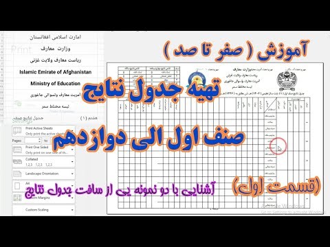 قسمت اول: آموزش تهیه جدول نتایج مکتب( معرفی بهترین سافت برای تهیه جدول نتایج)