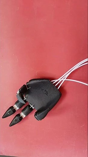 Articulated Bowden cable controlled puppet hand - #shorts