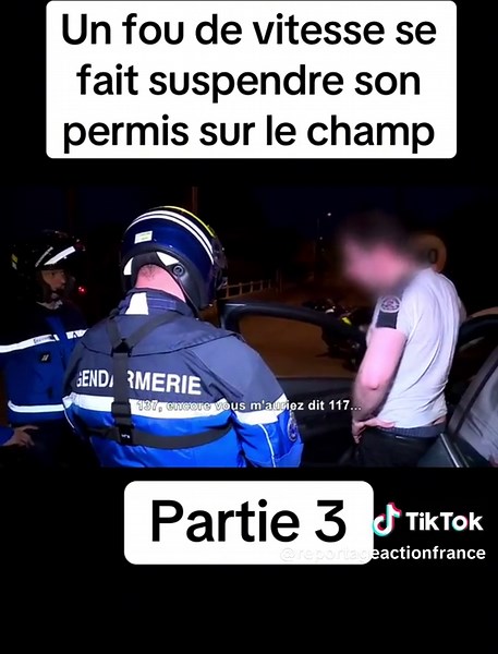 Un fou de vitesse se fait suspendre son permis sur le champ #Vitesse #Police #Gendarmerie #enquetedaction #documentaire #action #Permis #France #ReportageActionFr