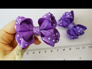 Small Hair Bows for Girls - Hair Accessories DIY - Hair Bows Step by Step / #6 tutorial
