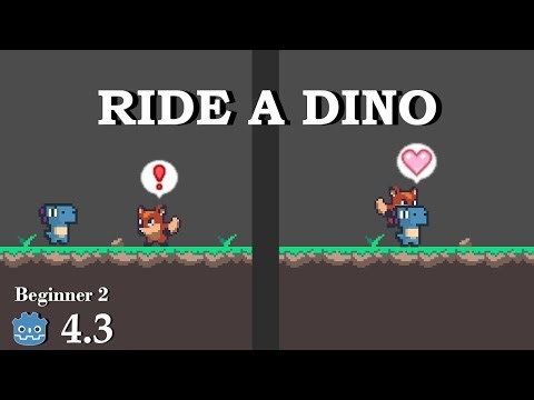 How to ride a dino - Learn Godot 4 2D - no talking