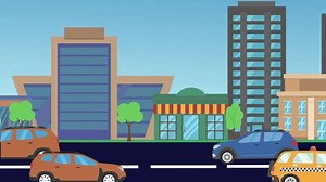 Cartoon Animation City Background Cars Running Stock Footage Video (100% Royalty-free) 3533753725 | Shutterstock