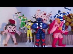 A New Power Rangers Toy Display Wall