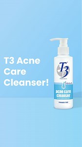 Clogged pores? No pore-blem with T3!  With T3 Acne Care Cleanser,...