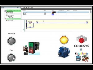 Arranque y paro de un motor en CODESYS con interfaz