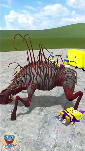 NEW ORIGINAL ZEBRA ZOOCHOSIS MUTANT VS ALL SPONGEBOB TAPES FAMILY in Garry's Mod #zoochosis #shorts