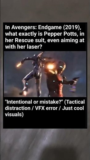 Pepper Potts' Rescue Suit Mystery - What Was She Actually Shooting At?